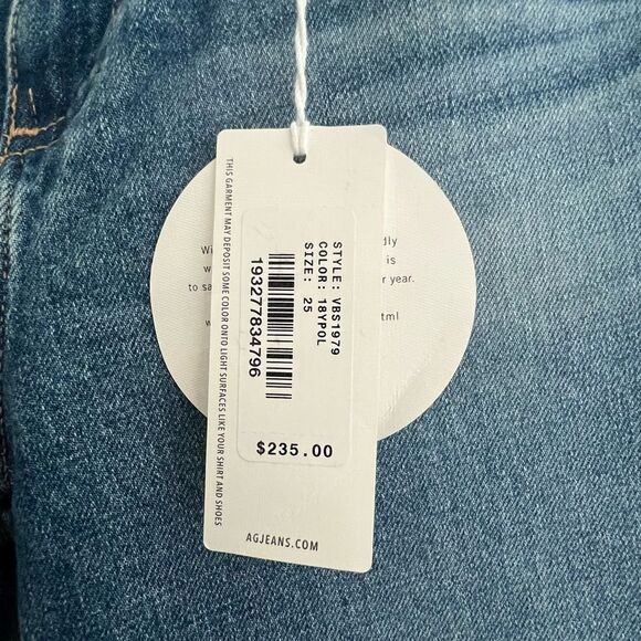 Ag Adriano Goldschmied Alexxis High Rise Straight Jeans size 25 New with tags - Picture 5 of 11
